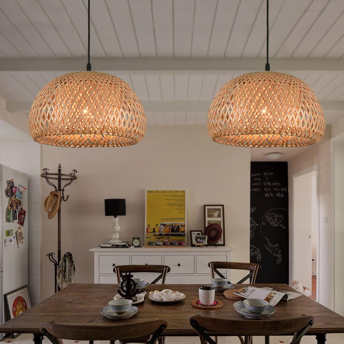 Nara Rustic-Luxe Rattan Chandelier