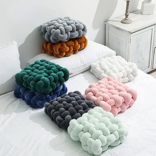 Luxe Hand-Woven Knot Cushion