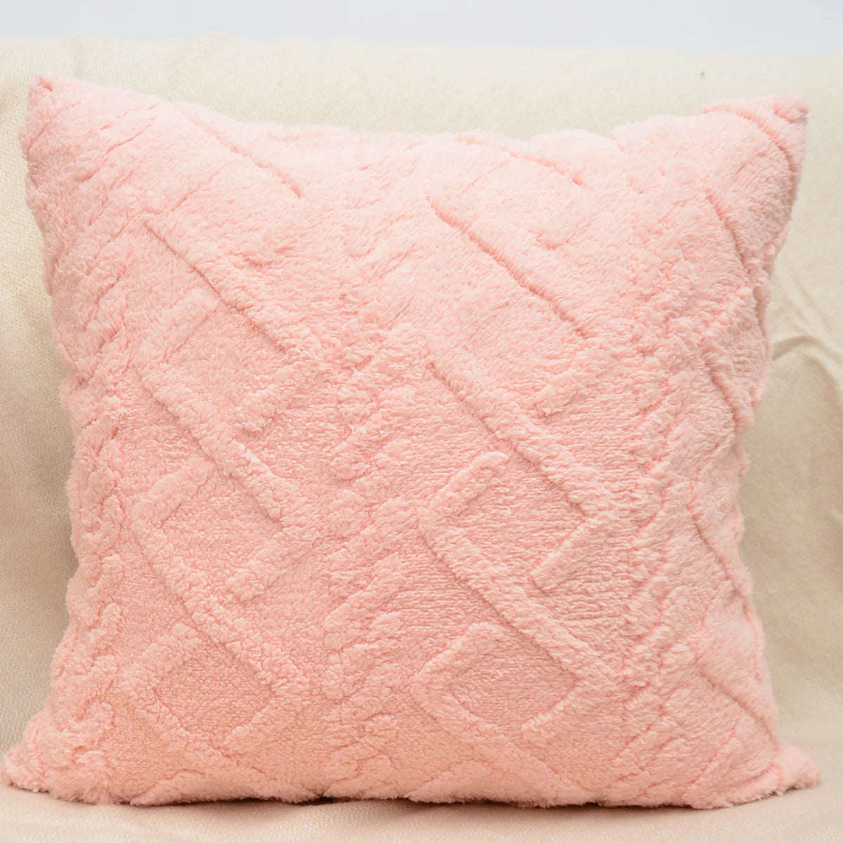 Luxe Retro Fluffy Pillowcase for Sofa