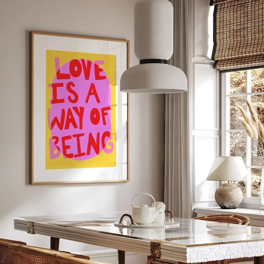 Amor Colorburst: Eclectic Love Canvas Art