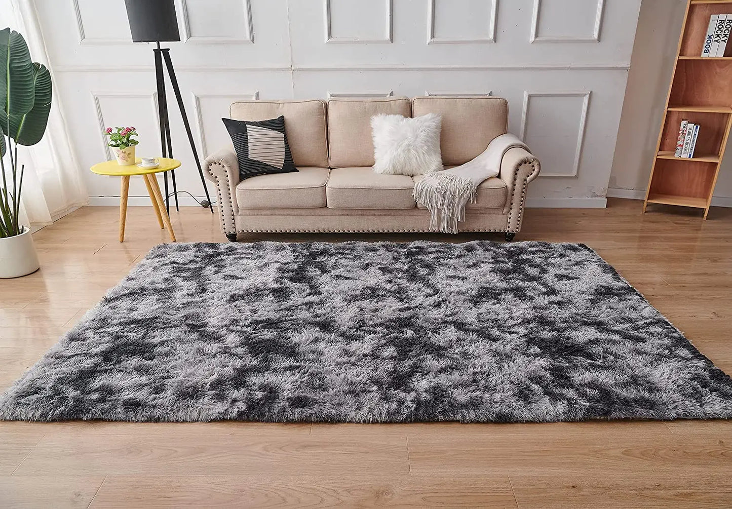 Luxe Gray Plush Rug