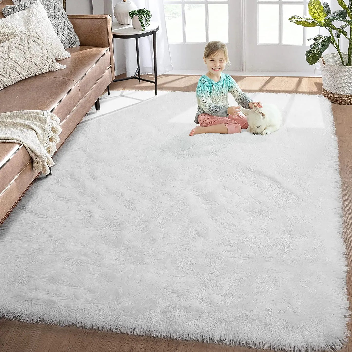 Luxe Gray Plush Rug