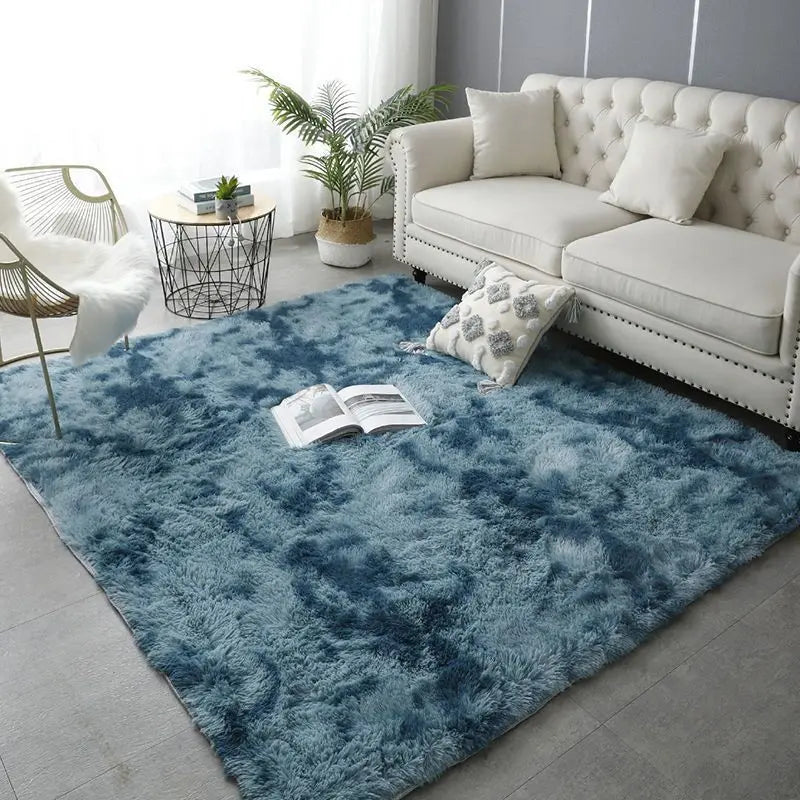 Luxe Gray Plush Rug