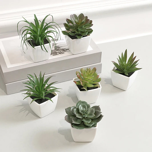 Chic Artificial Miniature Succulent Set