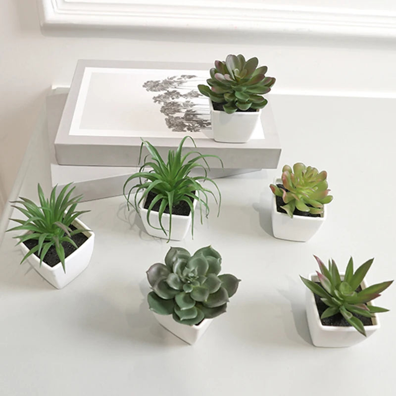 Chic Artificial Miniature Succulent Set