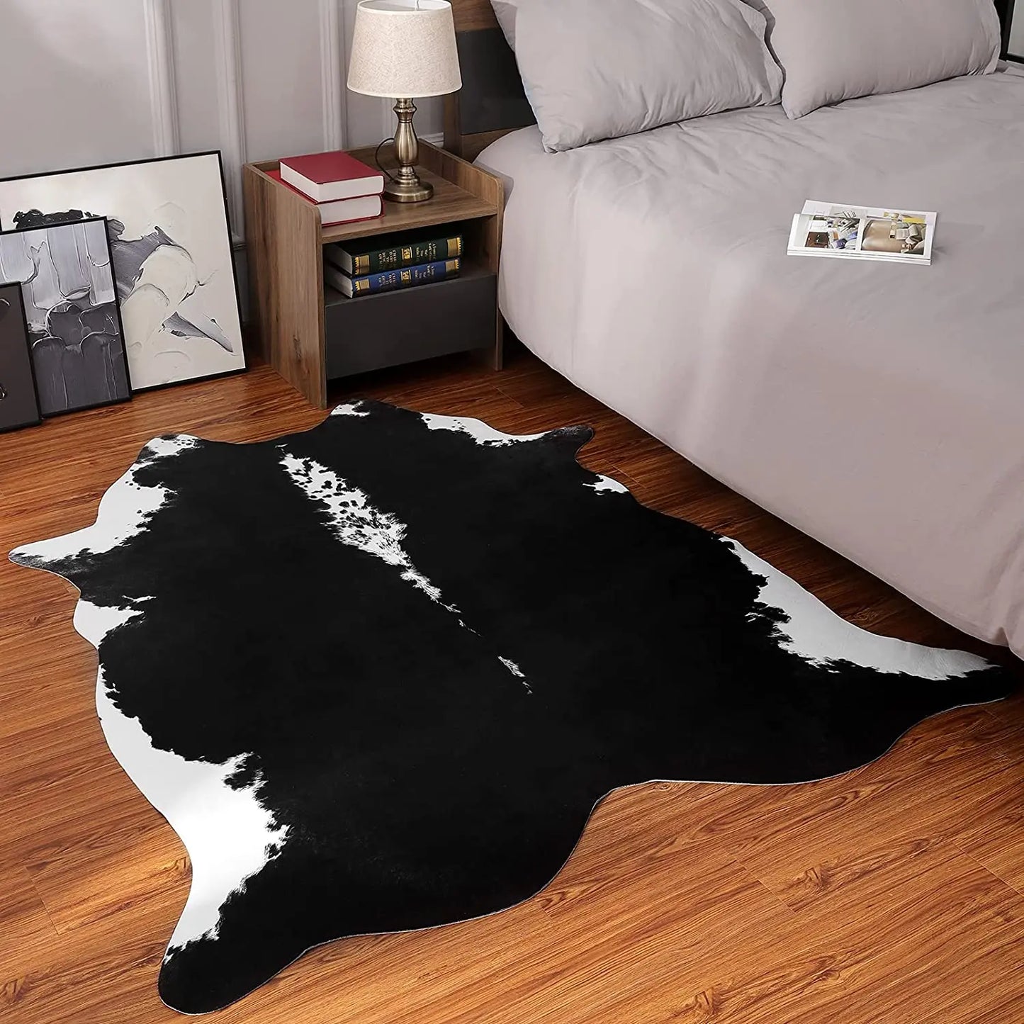 American Chic Cow Print Rug: Luxe Faux Cowhide