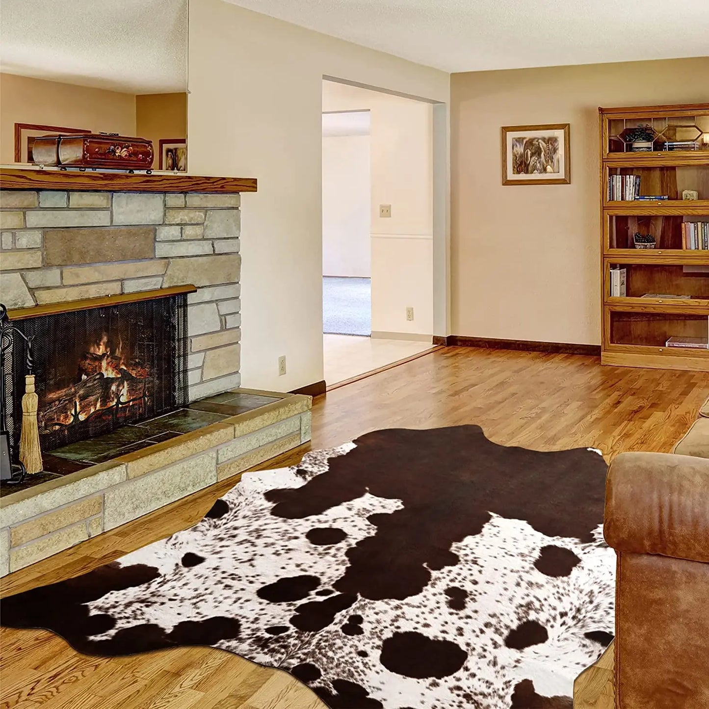 American Chic Cow Print Rug: Luxe Faux Cowhide