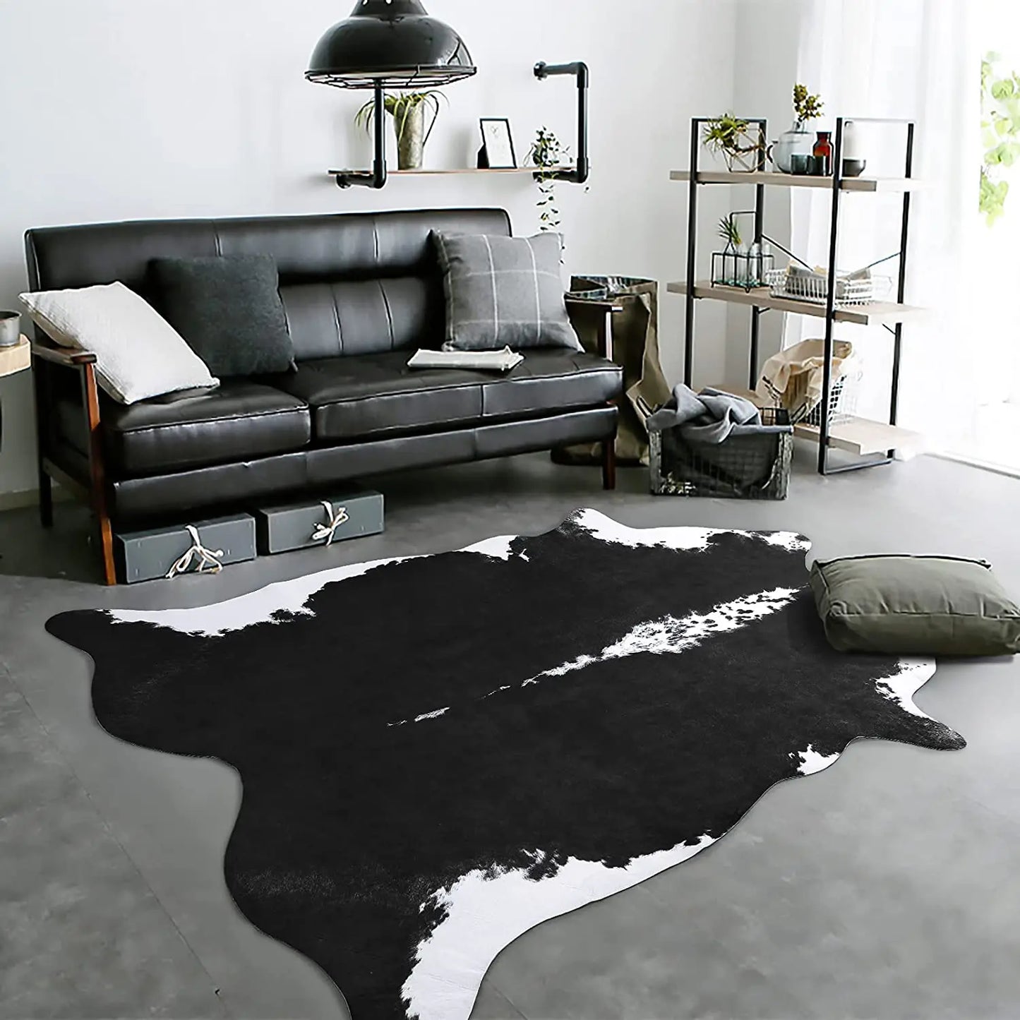 American Chic Cow Print Rug: Luxe Faux Cowhide