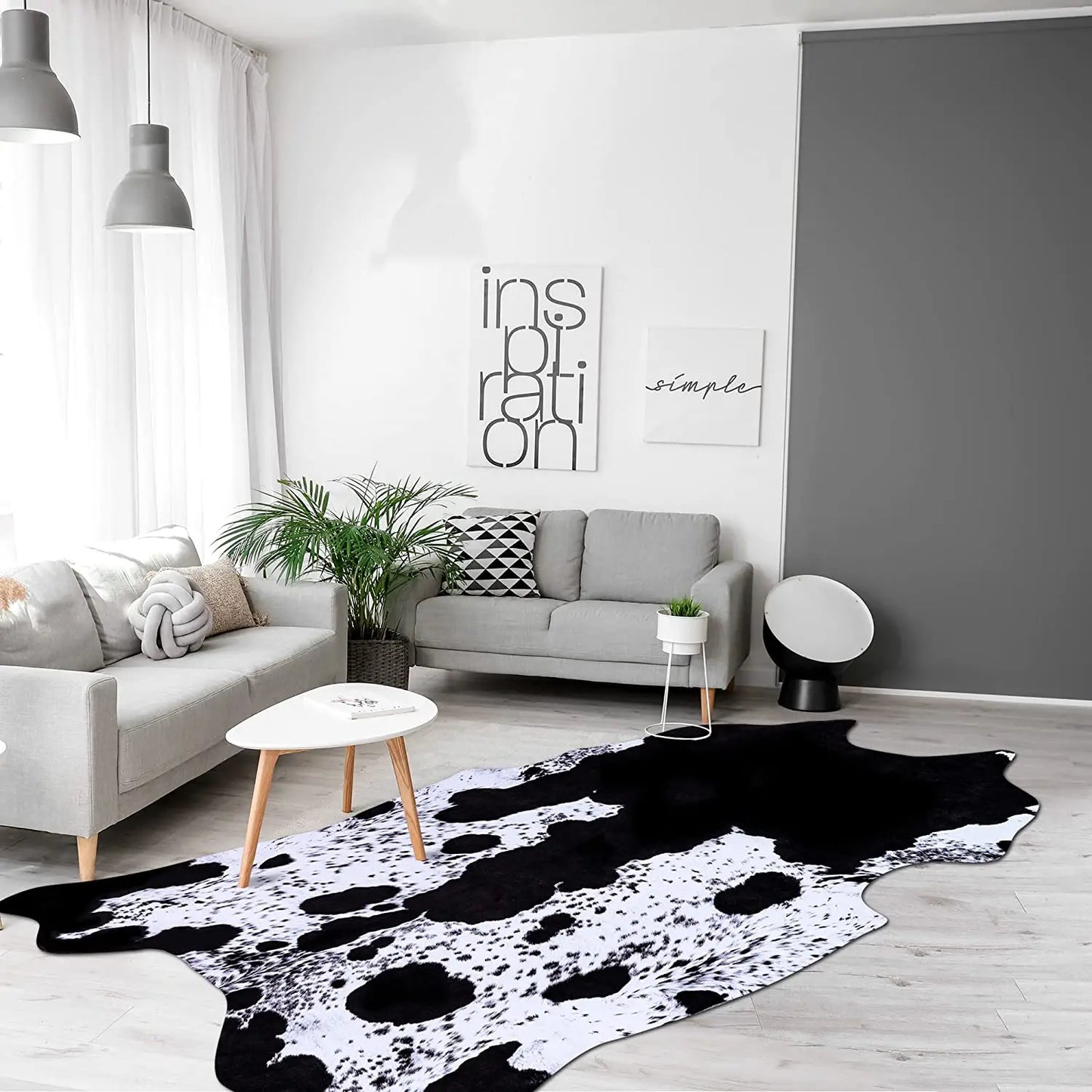 American Chic Cow Print Rug: Luxe Faux Cowhide