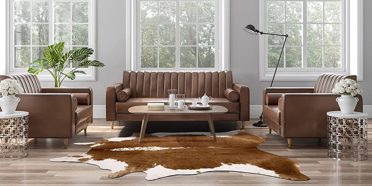 American Chic Cow Print Rug: Luxe Faux Cowhide