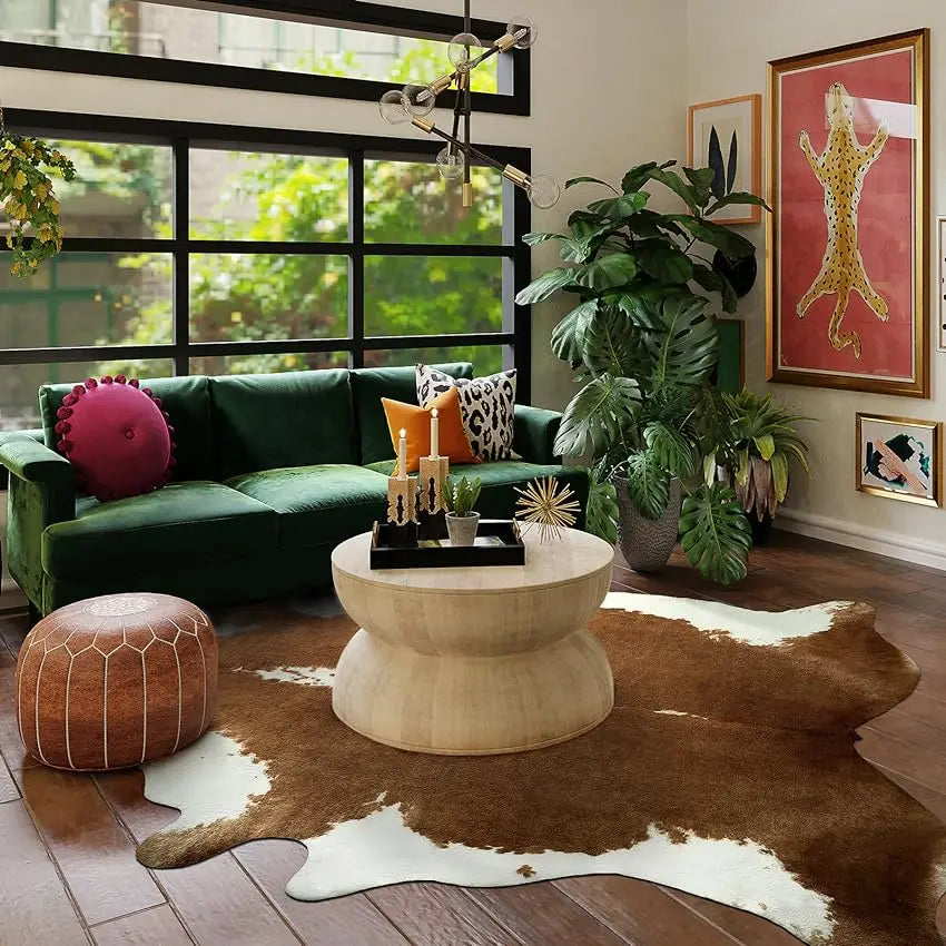 American Chic Cow Print Rug: Luxe Faux Cowhide