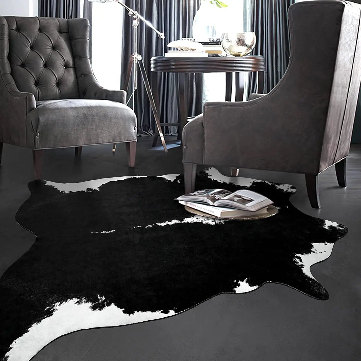 American Chic Cow Print Rug: Luxe Faux Cowhide