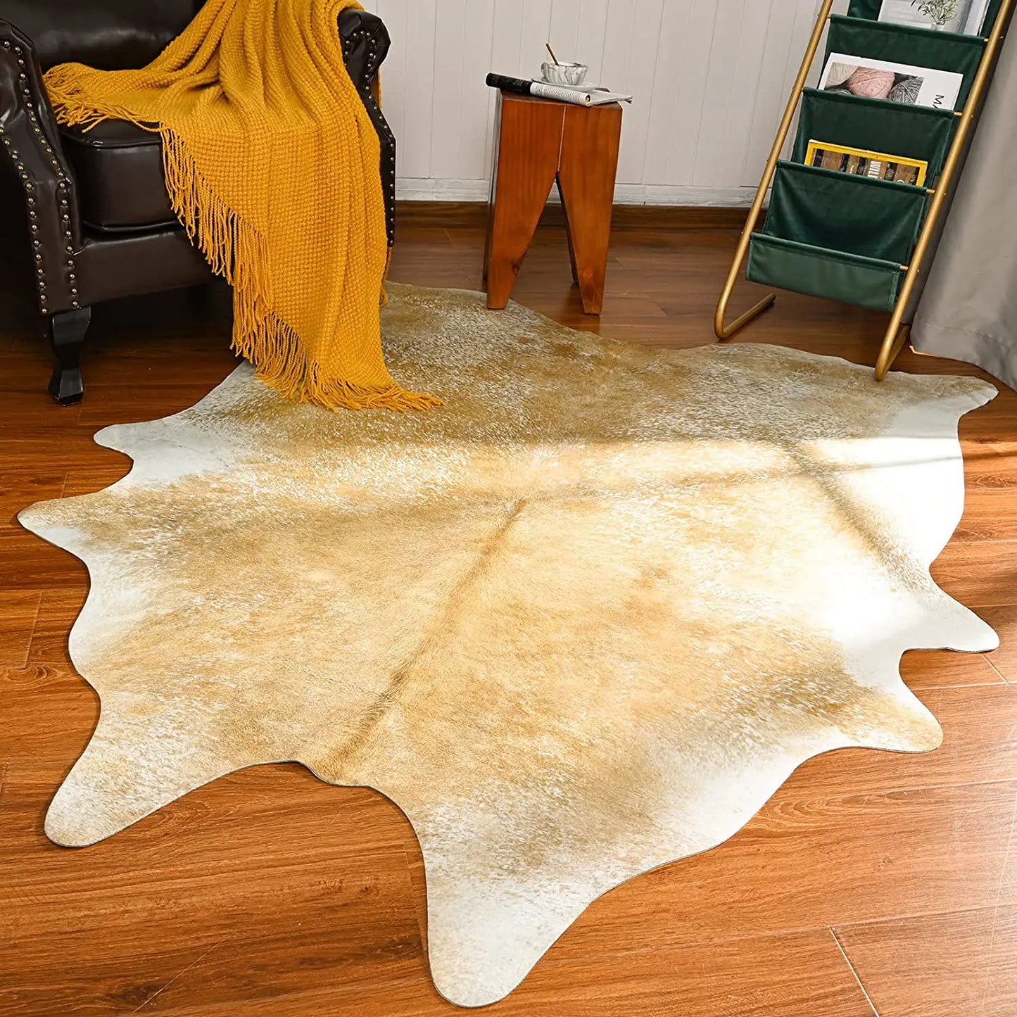 American Chic Cow Print Rug: Luxe Faux Cowhide