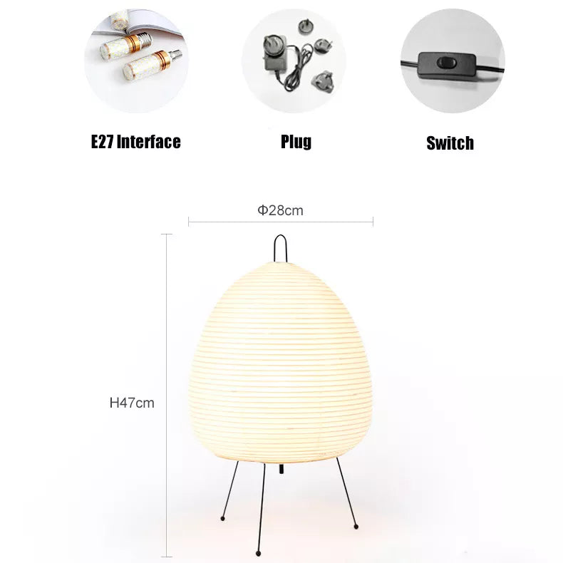 Zen Japanese Tripod Table Lamp