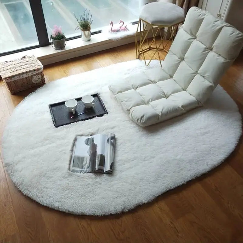 Luxe Tie-Dye Plush Oval Rug