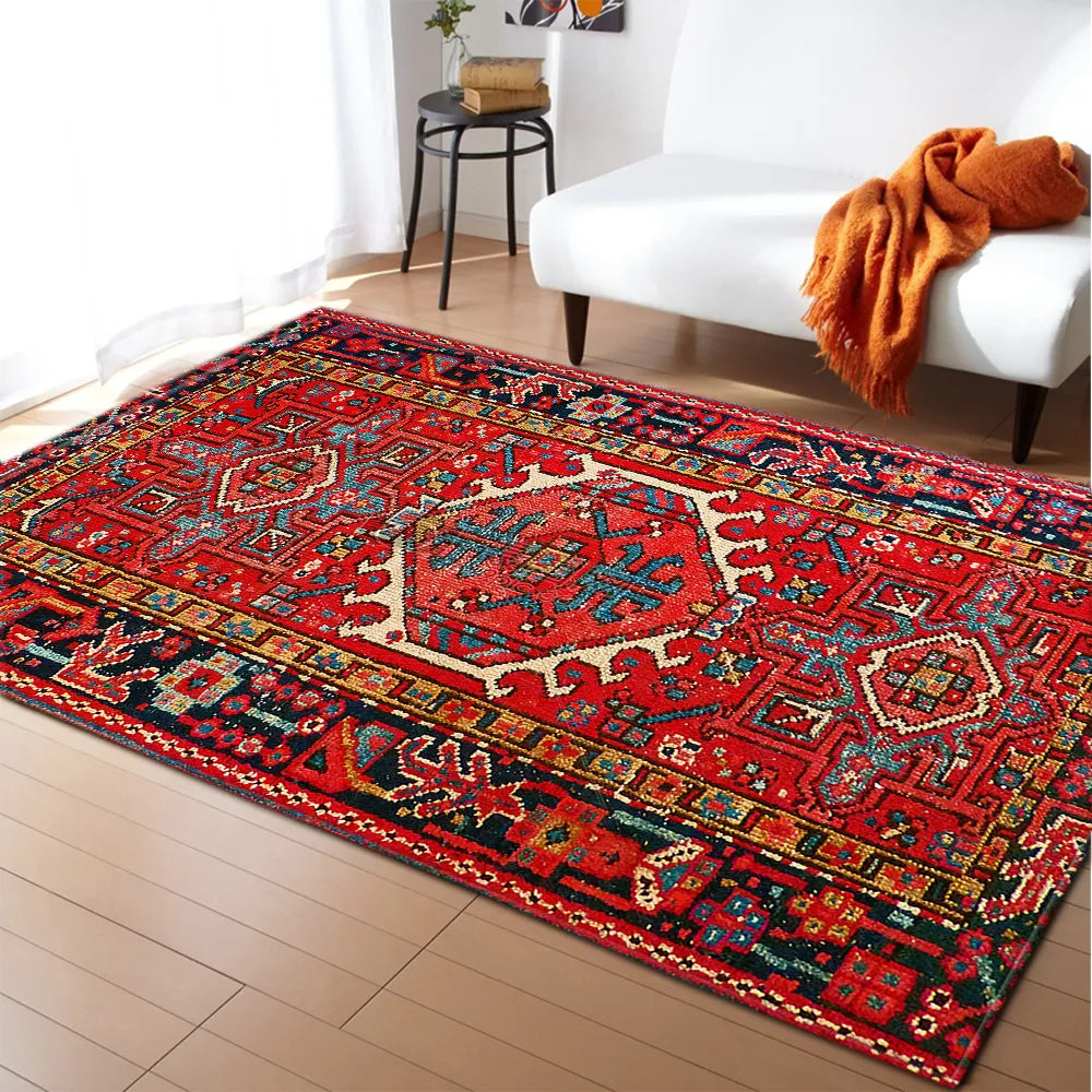 Persian Bloom: Luxe Abstract Area Rug