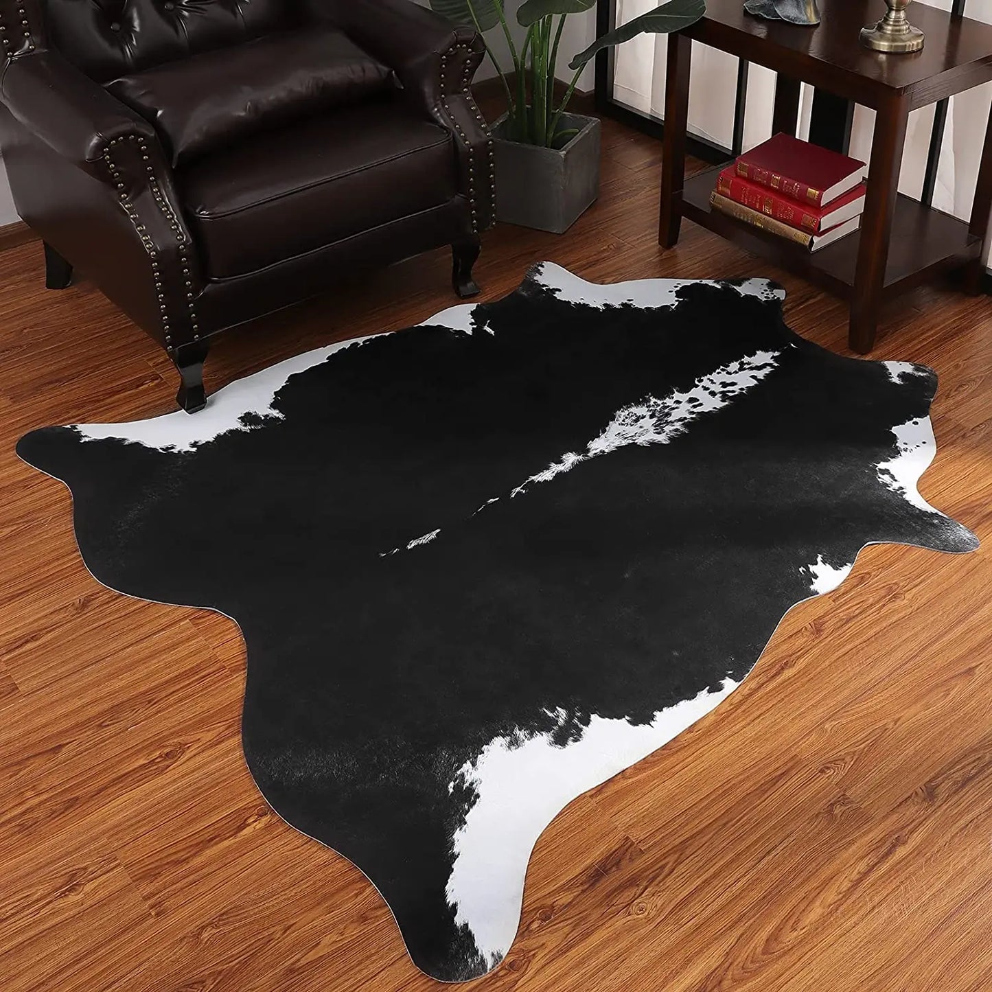 American Chic Cow Print Rug: Luxe Faux Cowhide