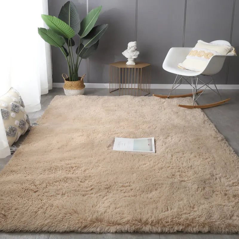 Luxe Gray Plush Rug