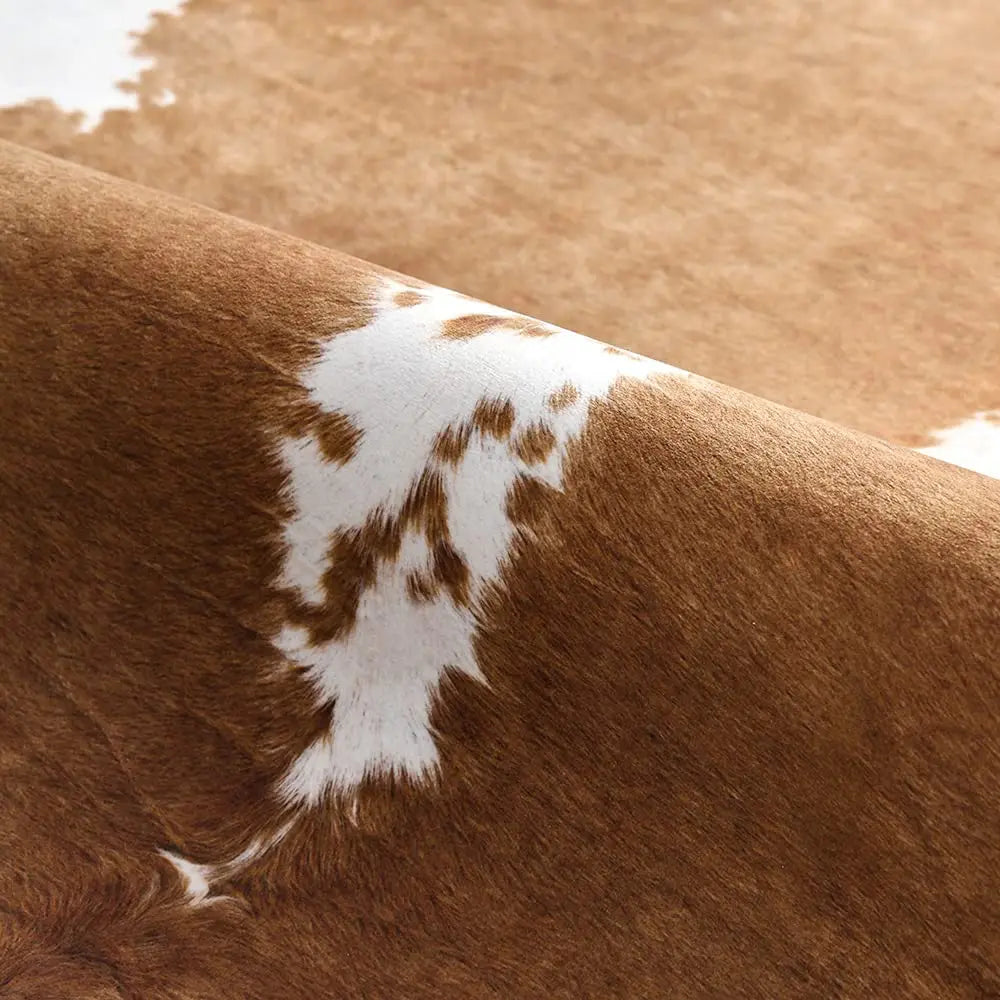 American Chic Cow Print Rug: Luxe Faux Cowhide