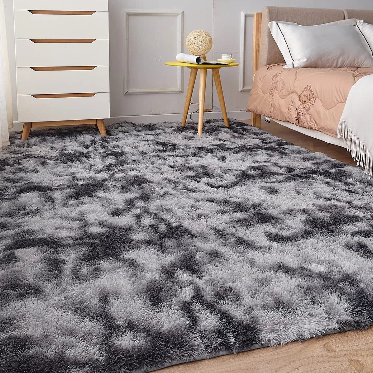 Luxe Gray Plush Rug