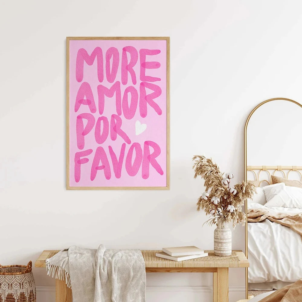 Amor Colorburst: Eclectic Love Canvas Art