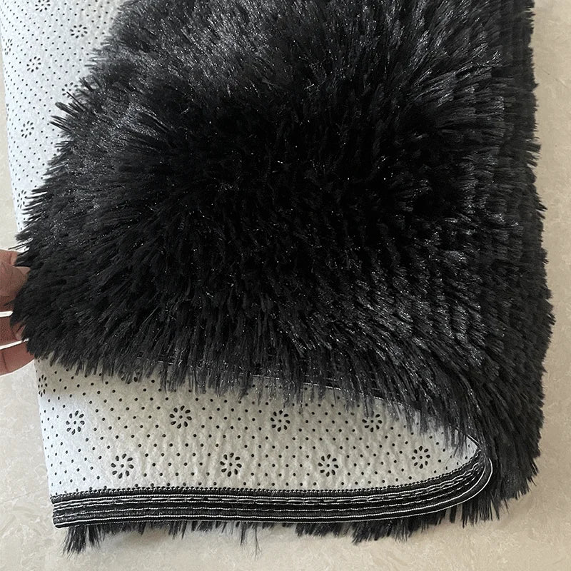 Luxe Gray Plush Rug