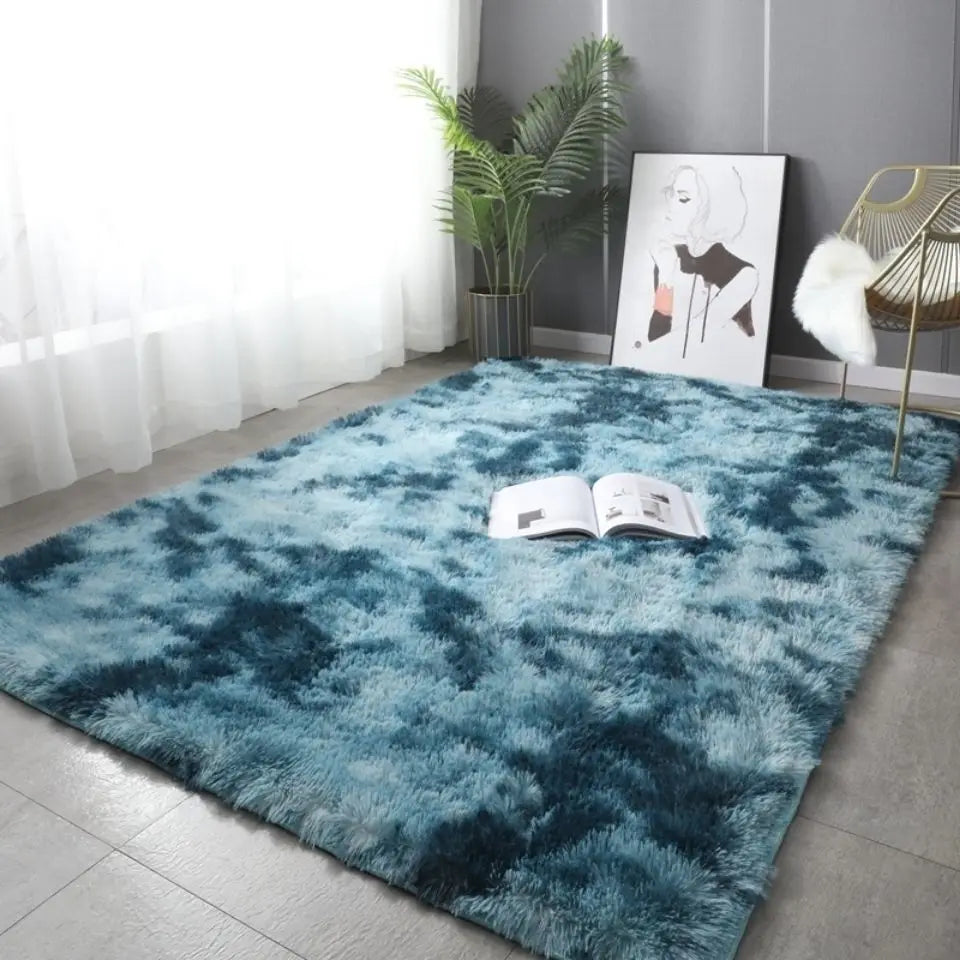 Luxe Gray Plush Rug