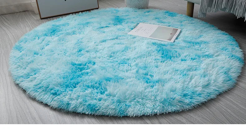 Luxe Plush White Round Rug