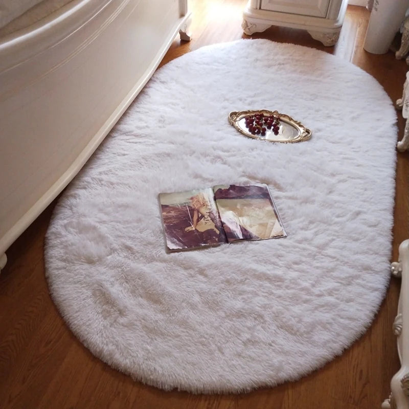 Luxe Tie-Dye Plush Oval Rug