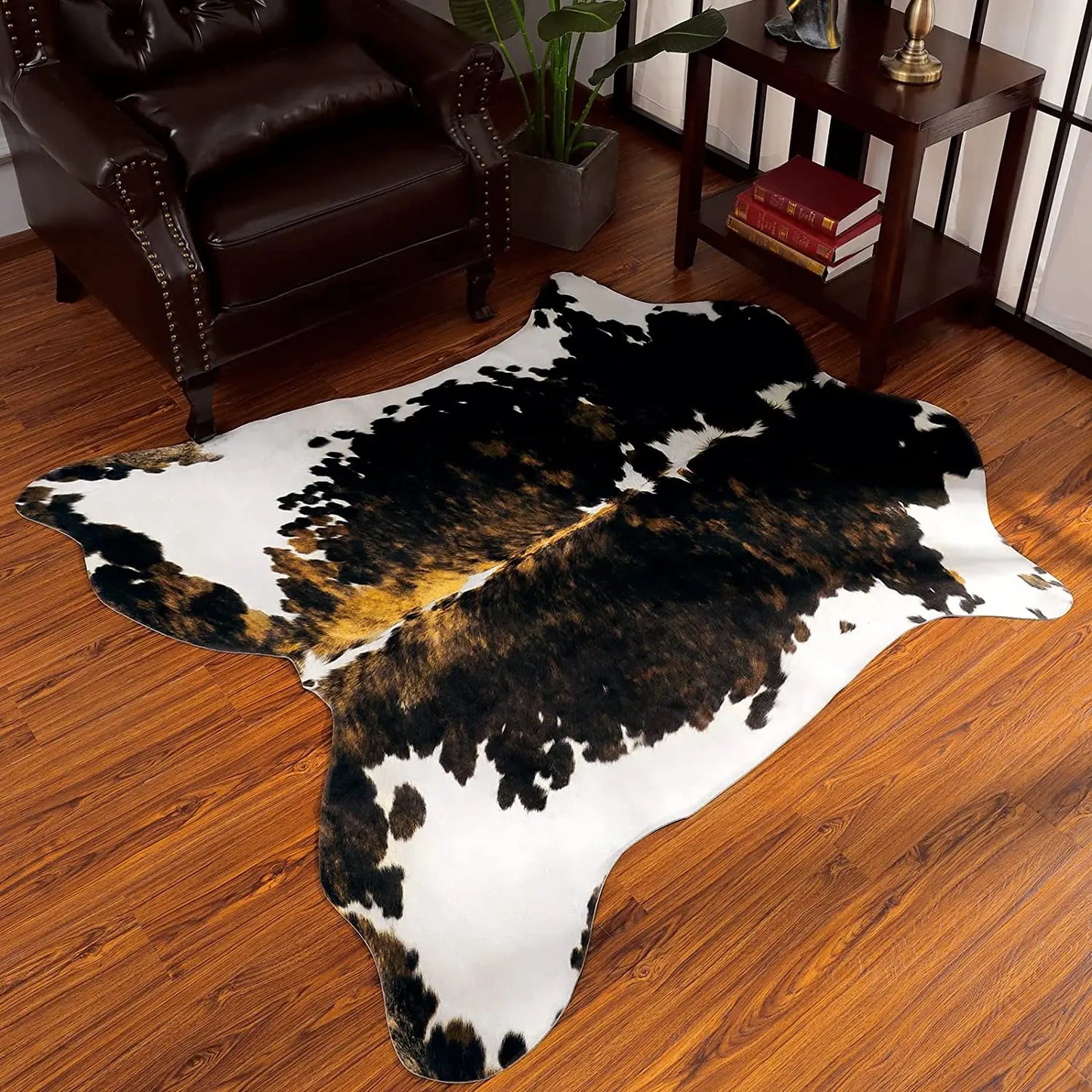 American Chic Cow Print Rug: Luxe Faux Cowhide