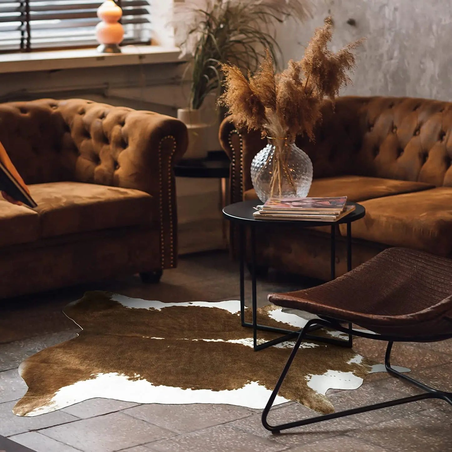 American Chic Cow Print Rug: Luxe Faux Cowhide