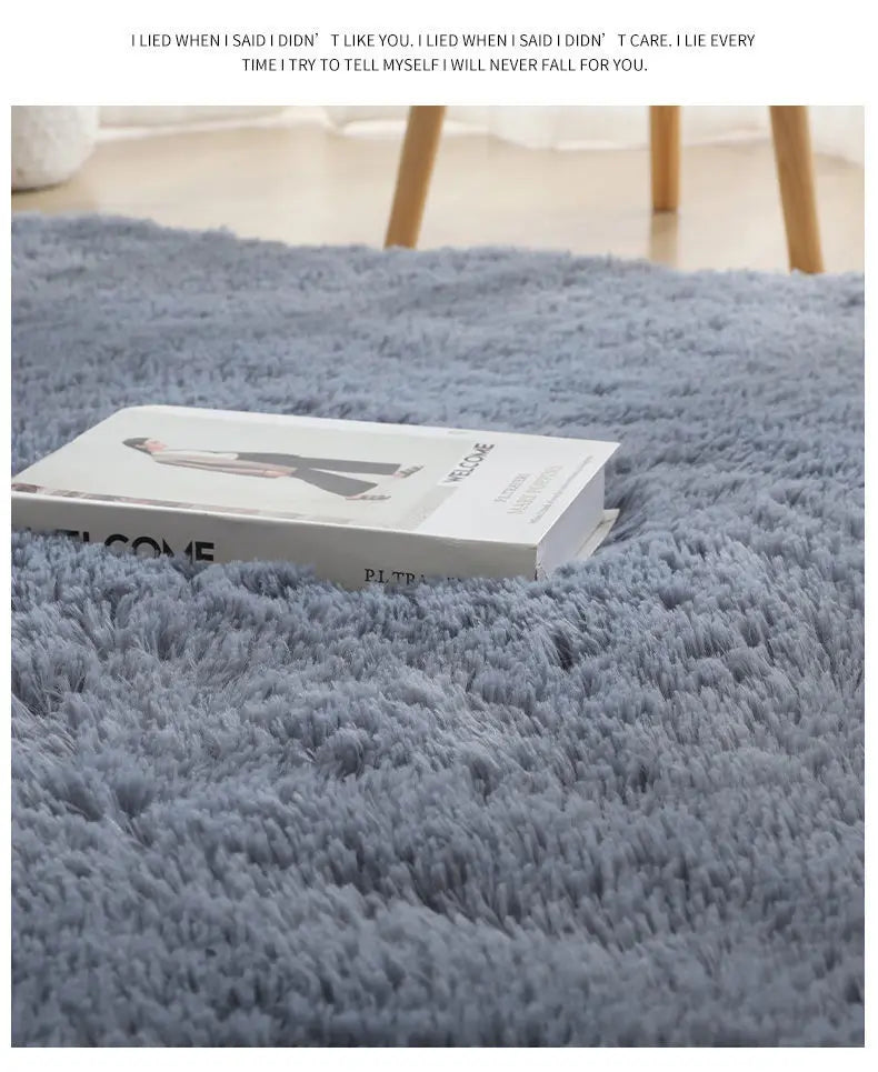 Luxe Gray Plush Rug