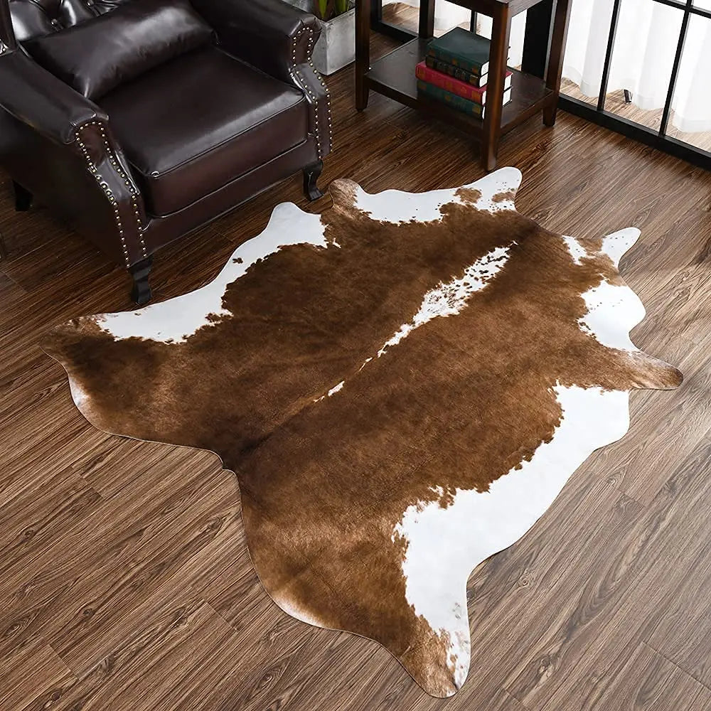 American Chic Cow Print Rug: Luxe Faux Cowhide