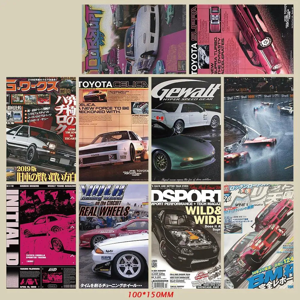 JDM Racing Car Posters Collection